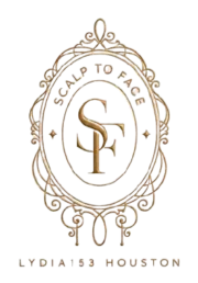 Scalp to Face emblem logo for Korean scalp care and facial wellness spa in Houston Memorial